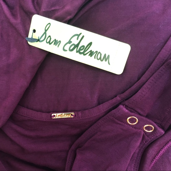 Sam Edelman Prune Boatneck Long Sleeve Bodysuit M - Picture 6 of 9